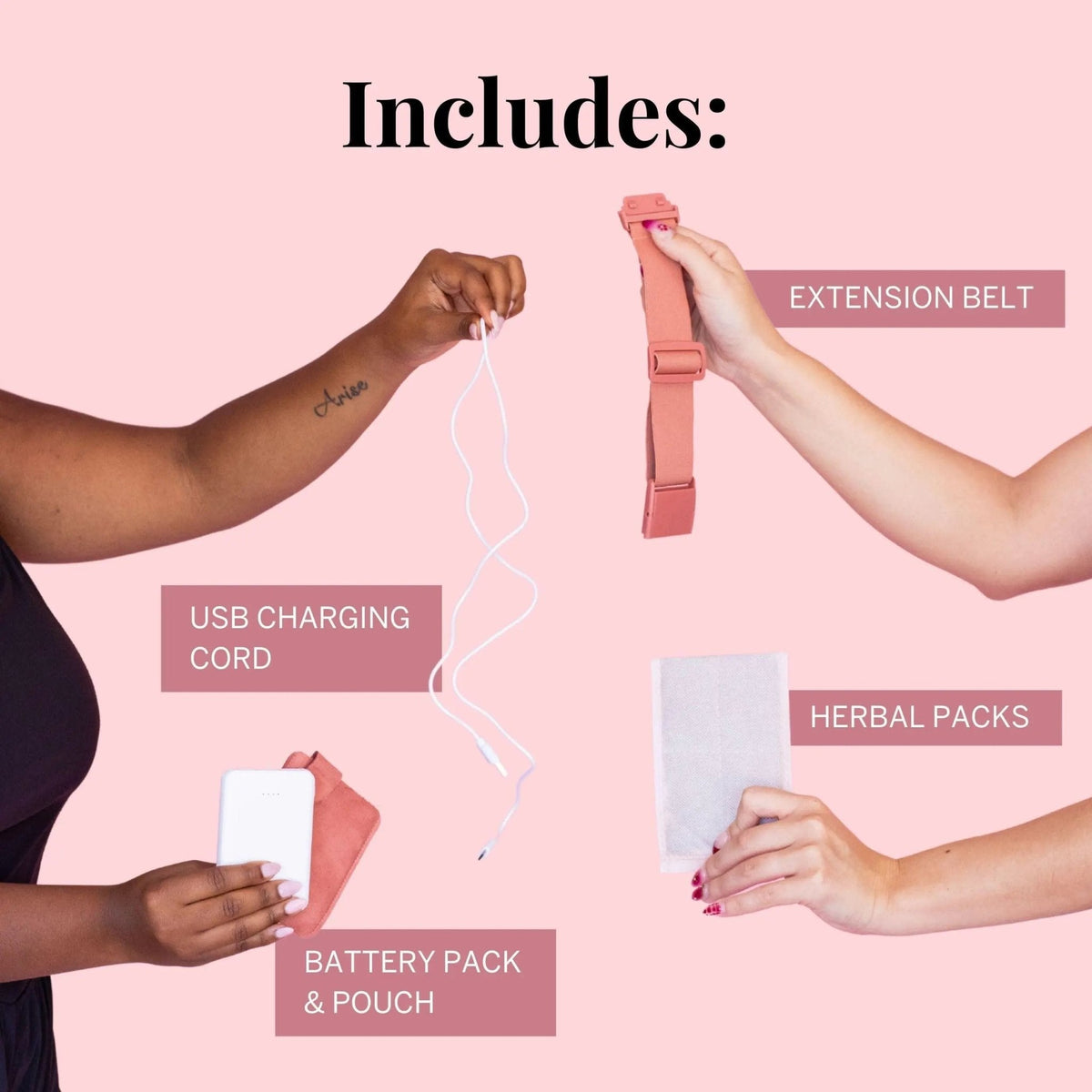 Pixie Period Heating Pad for Cramps - Thinnest Wearable Heating Pad for Feminine Care - Unnoticeable Under Clothes - Best Portable Pain Relief Heat Belt On The Market - Hours of Menstrual Pain Relief - PrimeBioHealth - canada supplements