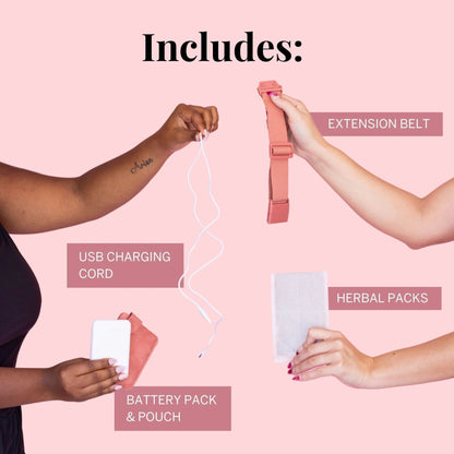 Pixie Period Heating Pad for Cramps - Thinnest Wearable Heating Pad for Feminine Care - Unnoticeable Under Clothes - Best Portable Pain Relief Heat Belt On The Market - Hours of Menstrual Pain Relief - PrimeBioHealth - canada supplements