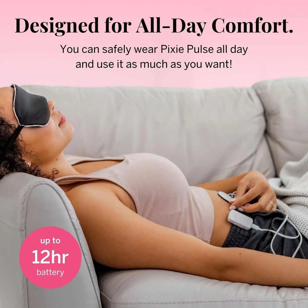 Pixie Period Pain Relief Device - Best PMS Relief Simulator with TENS Technology - Thinnest Wearable Tens Unit - Unnoticeable Under Clothes - Menstrual Cramp Comfort for Feminine Care - PrimeBioHealth - canada supplements