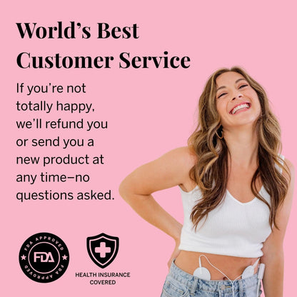 Pixie Period Pain Relief Device - Best PMS Relief Simulator with TENS Technology - Thinnest Wearable Tens Unit - Unnoticeable Under Clothes - Menstrual Cramp Comfort for Feminine Care - PrimeBioHealth - canada supplements