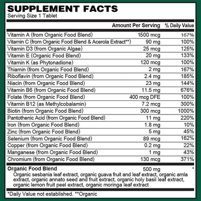 PlantFusion Organic Multivitamin for Men - One Daily Whole Food Blend Men's Multivitamin - Vegan, Non-GMO - PrimeBioHealth - canada supplements