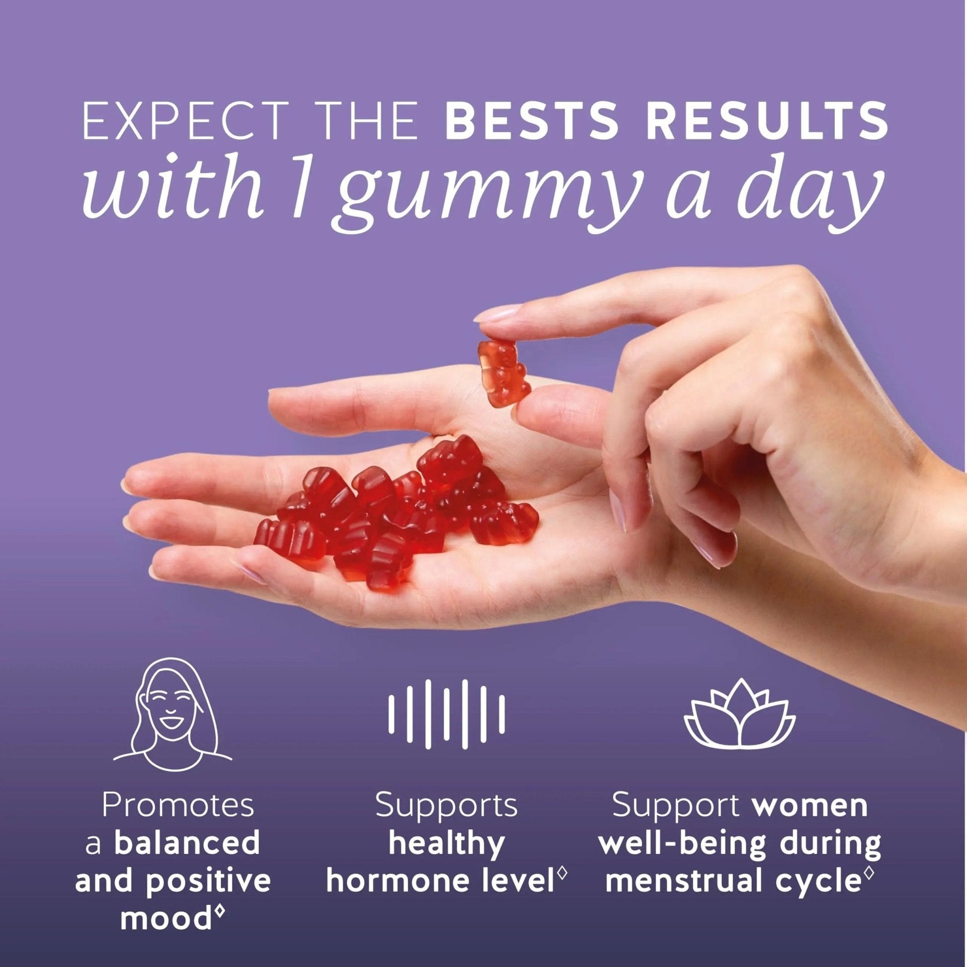 PMS Support Supplement for Women. Menstrual Relief Gummies to Target Hormonal Breakouts, Bloating, Period Cramps, & Mood Swings. Vegan, with Vitamin B6 & Lemon Balm, 60 Gummies - PrimeBioHealth - canada supplements