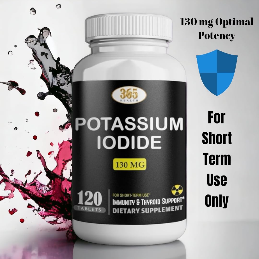 Potassium Iodide130 mg - KI Tablets- Potassium130 mg - USA Made Potassium Iodine Pills YODO Naciente - PrimeBioHealth - canada supplements