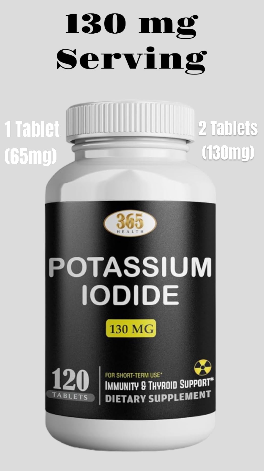 Potassium Iodide130 mg - KI Tablets- Potassium130 mg - USA Made Potassium Iodine Pills YODO Naciente - PrimeBioHealth - canada supplements