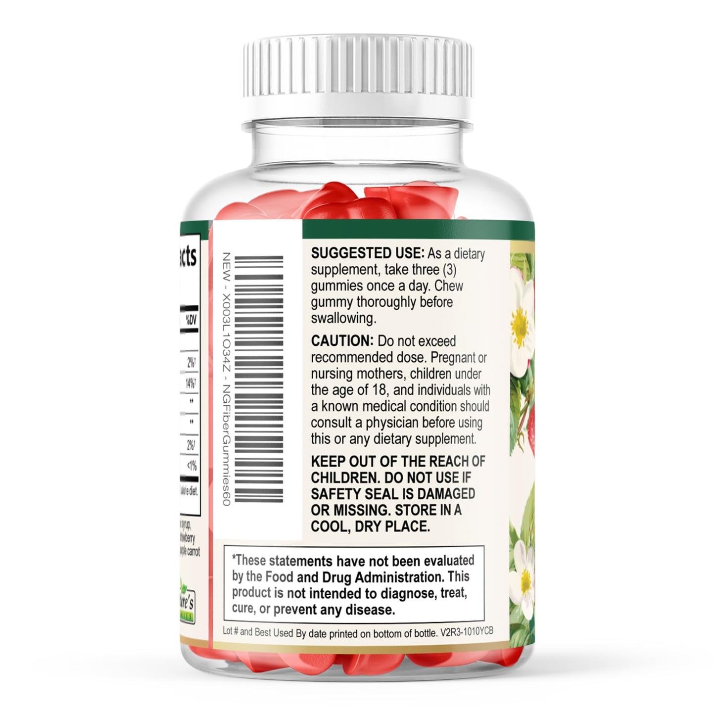 Prebiotic Fiber Gummies - 4g Dietary Fiber Per Serving - Extra Strength Daily Supplement for Adults - Tasty Strawberry Flavor - Plant Based Digestive - PrimeBioHealth - canada supplements