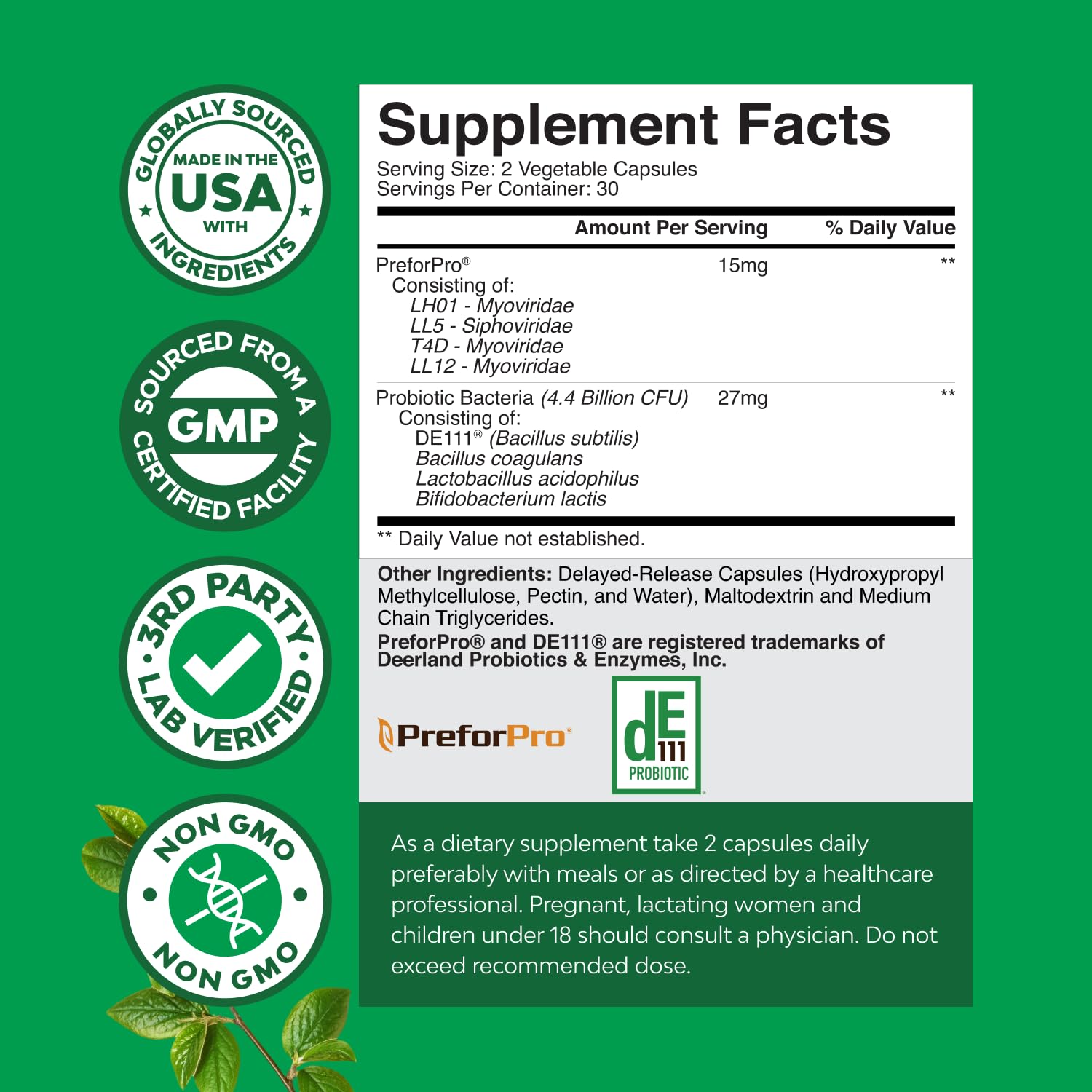 Prebiotics and Probiotics Gut Health Supplement-Super Potent Digestive Health Acidophilus Probiotic Capsules with Men & Womens Probiotics & Prebiotics - PrimeBioHealth - canada supplements