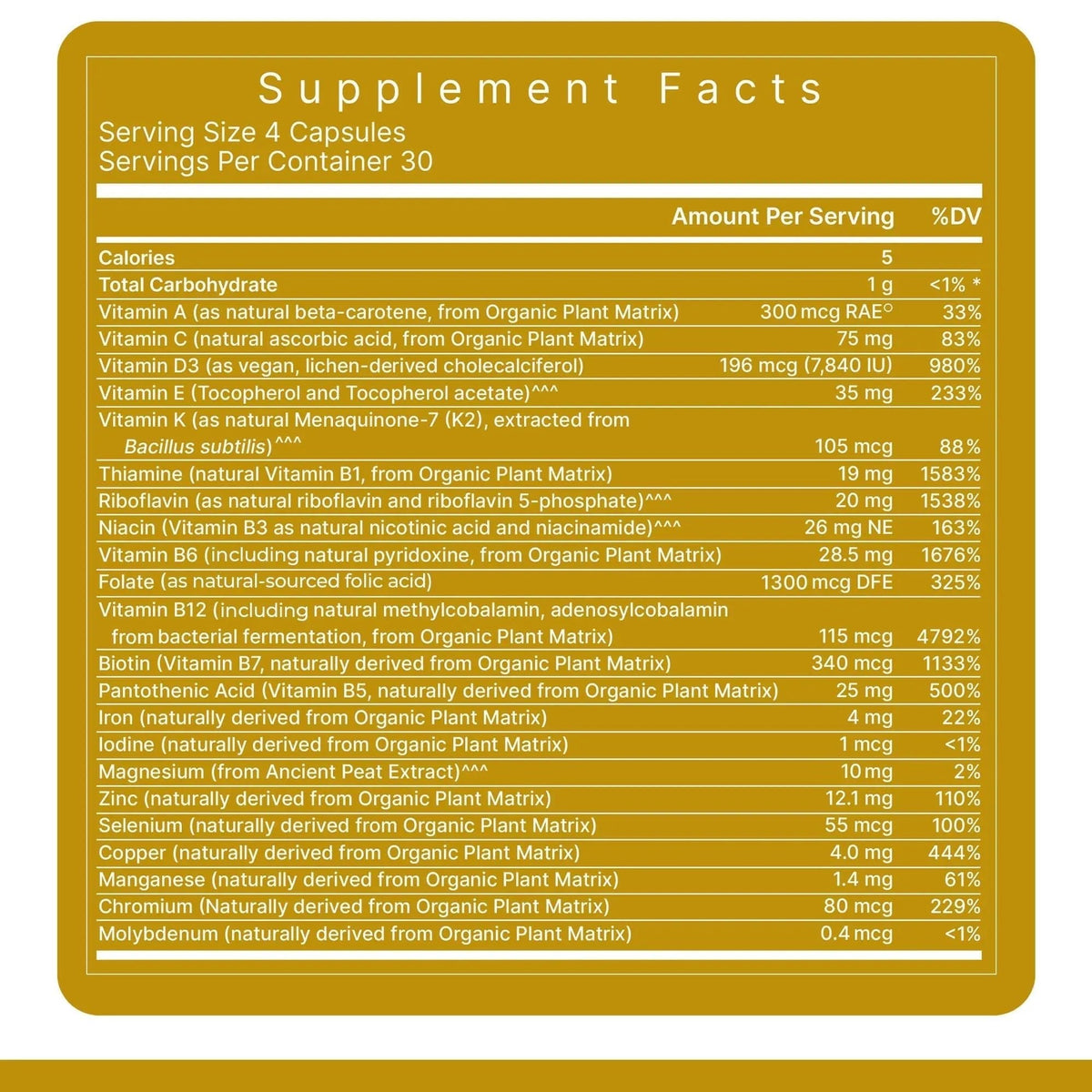 Premier Research Labs Multi-Vitamin - Immune, Brain & Heart Support | with Prebiotics and Postbiotics | Vegan Capsules for Men & Women - PrimeBioHealth - canada supplements