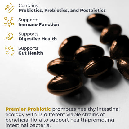 Premier Research Labs Premier Probiotic - Pre Pro Post Biotics for Women & Men, Quad Biotic, Quadbiotic, Prebiotics, Probiotics - PrimeBioHealth - canada supplements