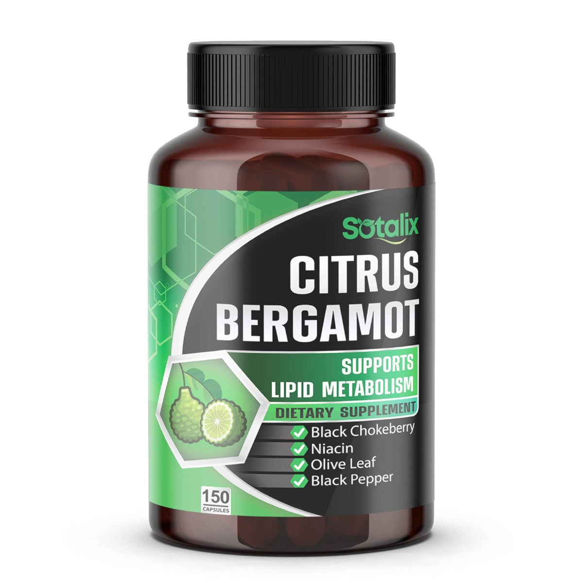 Premium Citrus Bergamot Organic Bergamot Supplement with Niacin Black Chokeberry Olive Leaf Black Pepper - PrimeBioHealth - canada supplements