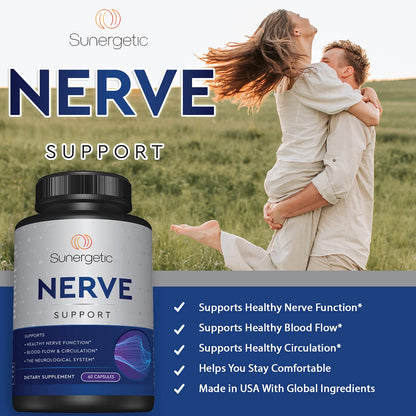 Premium Nerve Support Supplement – with Alpha Lipoic Acid (ALA) 600 mg, Acetyl-L-Carnitine (ALC) & Benfotiamine - Nerve Support Formula for Healthy Circulation, Feet, Hands & Toes - 60 Capsules - PrimeBioHealth - canada supplements