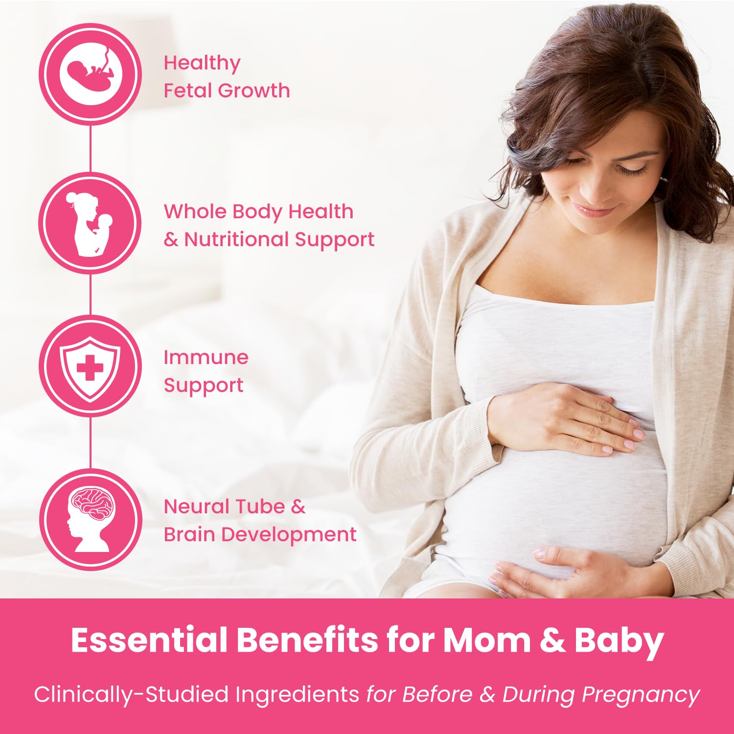 Prenatal Vitamin Gummies with DHA | Vegan Prenatal Vitamins for Women with Omega 3, Methylfolate, Choline & D3, Pregnancy Vitamins for Fetal Development - PrimeBioHealth - canada supplements