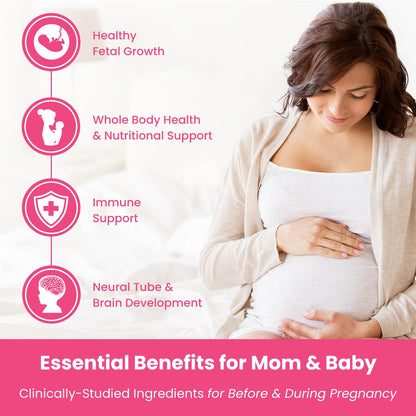 Prenatal Vitamin Gummies with DHA | Vegan Prenatal Vitamins for Women with Omega 3, Methylfolate, Choline & D3, Pregnancy Vitamins for Fetal Development - PrimeBioHealth - canada supplements