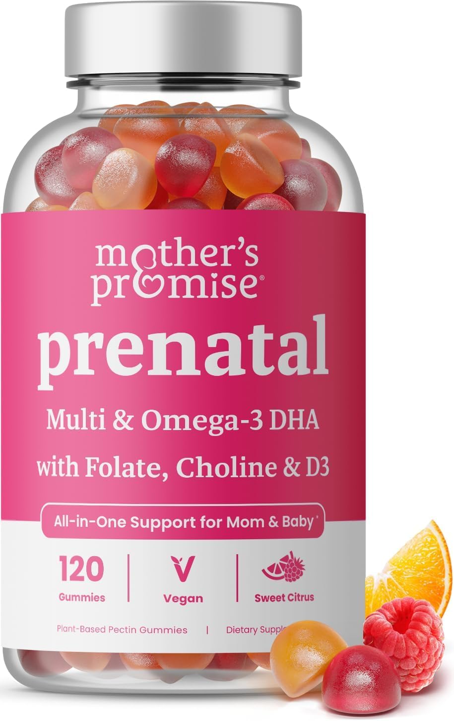 Prenatal Vitamin Gummies with DHA | Vegan Prenatal Vitamins for Women with Omega 3, Methylfolate, Choline & D3, Pregnancy Vitamins for Fetal Development - PrimeBioHealth - canada supplements