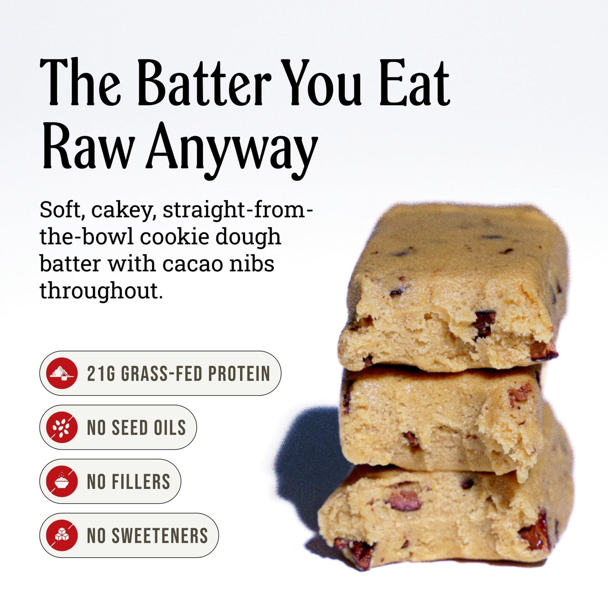PRIMA Cookie Dough Protein Bar | 21g Grass Fed Whey and Collagen | No Seed Oils, No Preservatives, Raw Honey Sweetened | 7 Pack - PrimeBioHealth - canada supplements