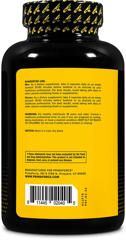 Primaforce ZMA Dietary Supplement, 180 Capsules - PrimeBioHealth - canada supplements