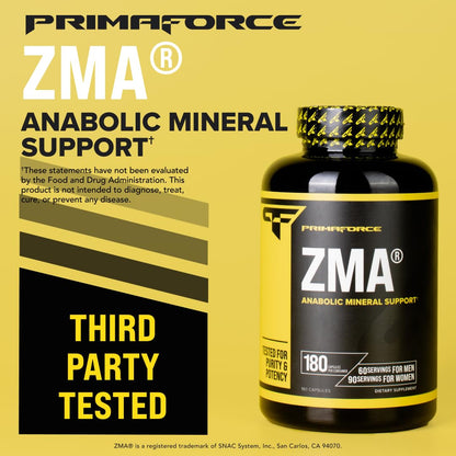 Primaforce ZMA Dietary Supplement, 180 Capsules - PrimeBioHealth - canada supplements