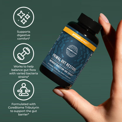 Primal Harvest 2 Pack, Restore for Gut Health, Primal Gut Restore w/POSTbiotics, PREbiotics and PRObiotics for Women and Men, 60 CT - Digestion, - PrimeBioHealth - canada supplements