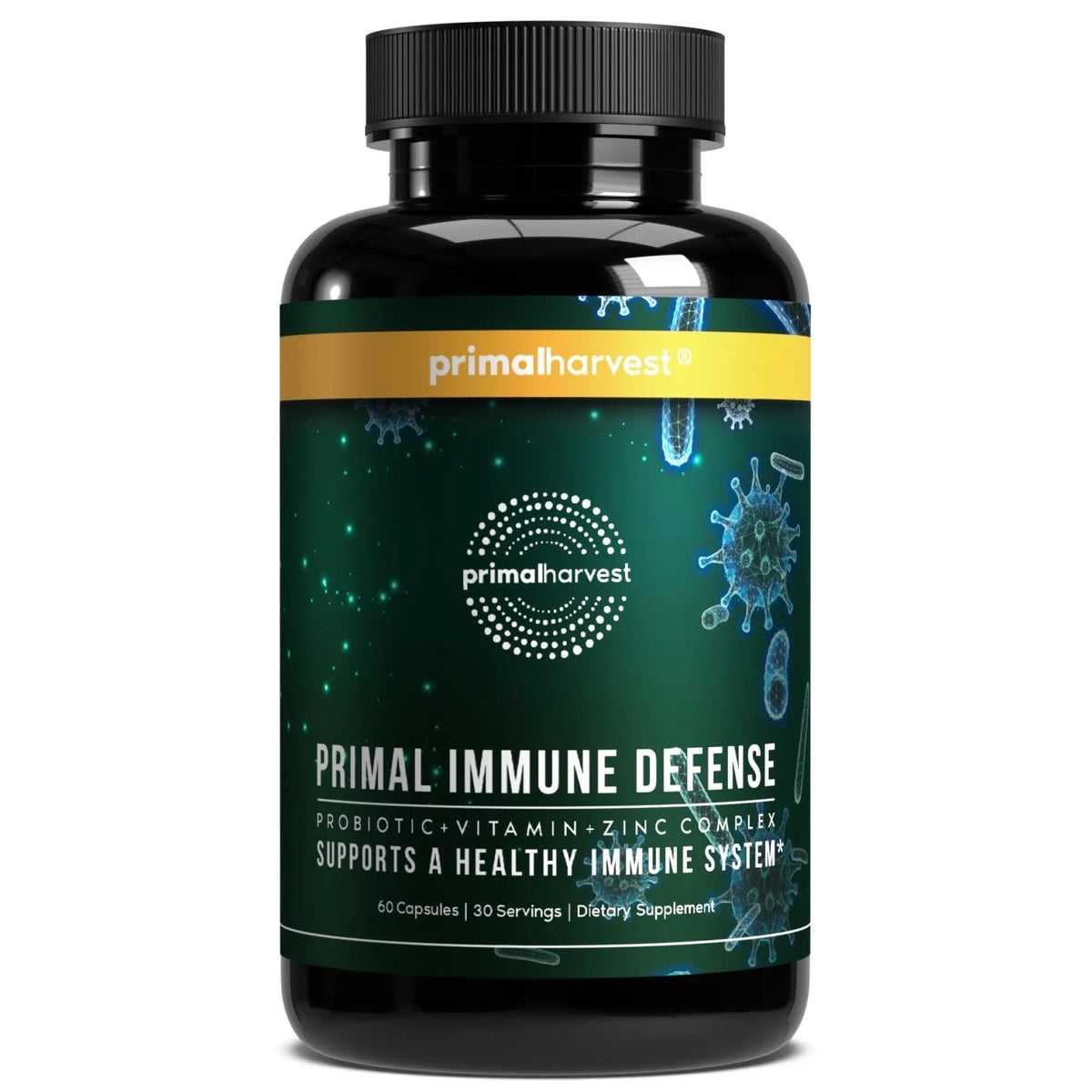 Primal Harvest Immune Defense 10-in-1 Supplement with Probiotics, Zinc, and Vitamins C, D3, K2, B6 Daily Immune Support for Adults - PrimeBioHealth - canada supplements
