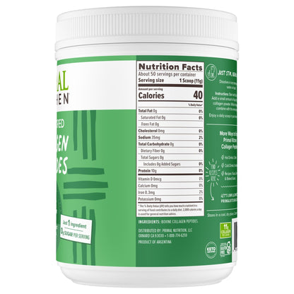 Primal Kitchen Collagen Peptides, Unflavored Collagen Powder, 1.2 Pounds - PrimeBioHealth - canada supplements