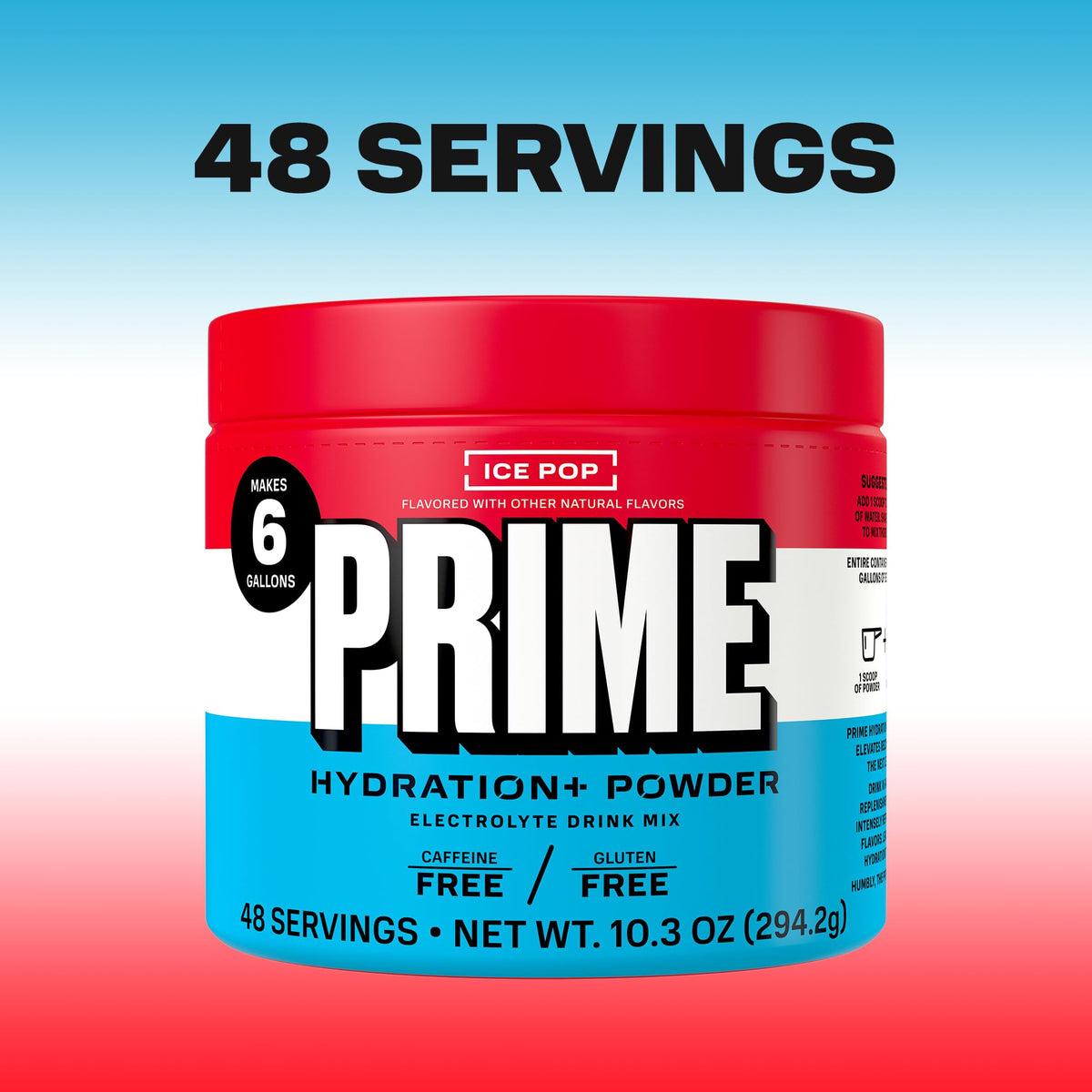 PRIME HYDRATION+ Electrolyte Powder, Ice Pop, Sugar Free Hydration Drink Mix with Potassium, Magnesium & B Vitamins to Replenish Fluids, - PrimeBioHealth - canada supplements