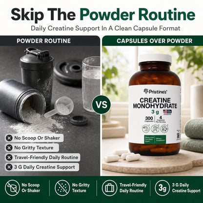 PRISTINE'S Creatine Monohydrate Capsules for Women & Men - NSF Certified 75 Day Supply 3G Creatine Pills for Women - Cognitive & Athletic Performance Support - PrimeBioHealth - canada supplements