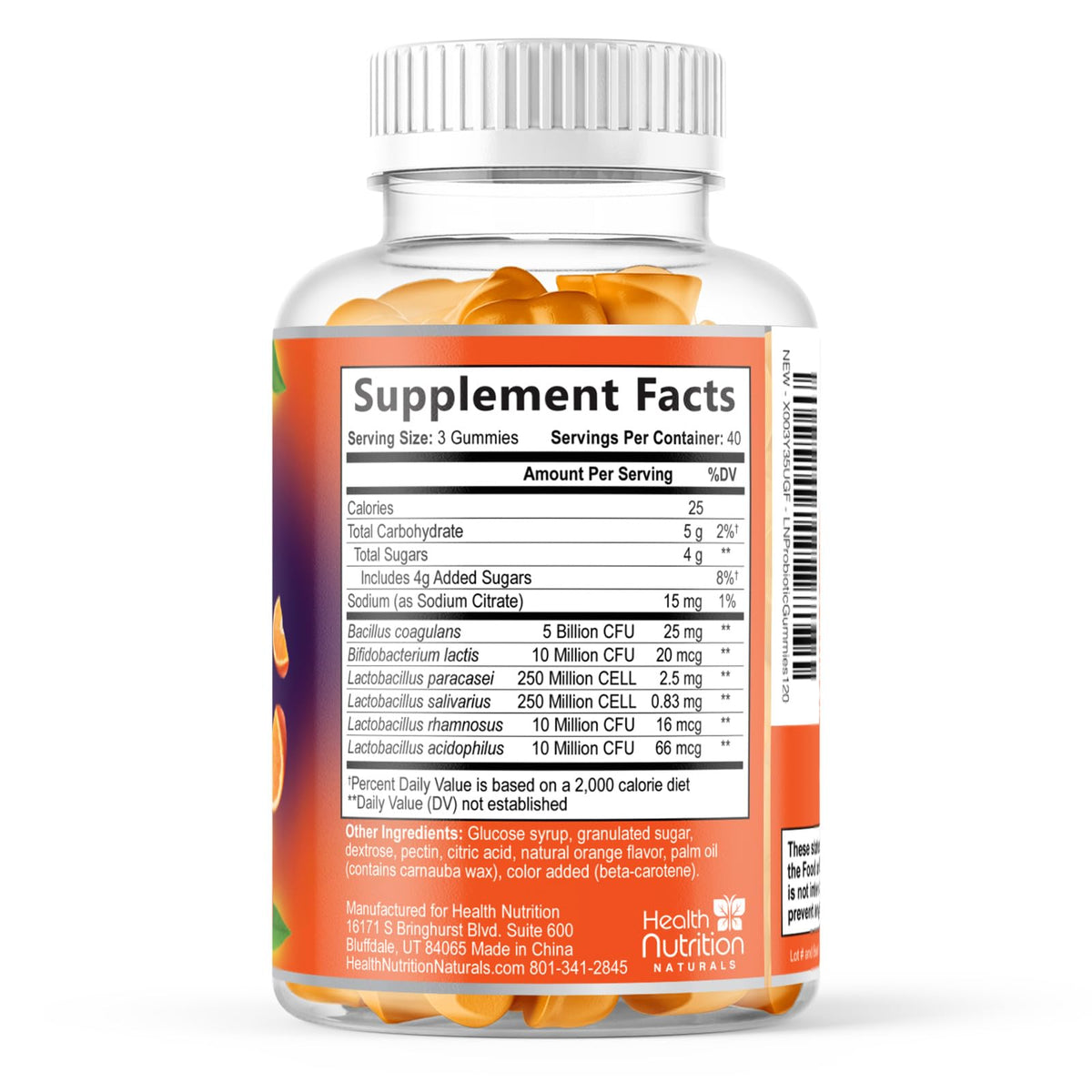 Probiotic Gummies - Advanced Multi-Strain Probiotic Formula - Gut & Digestive Health Support Gummy - Bacillus Coagulans 5 Billion CFU Per Serving, Daily Acidophilus Probiotics Supplement - 120 Gummies - PrimeBioHealth - canada supplements