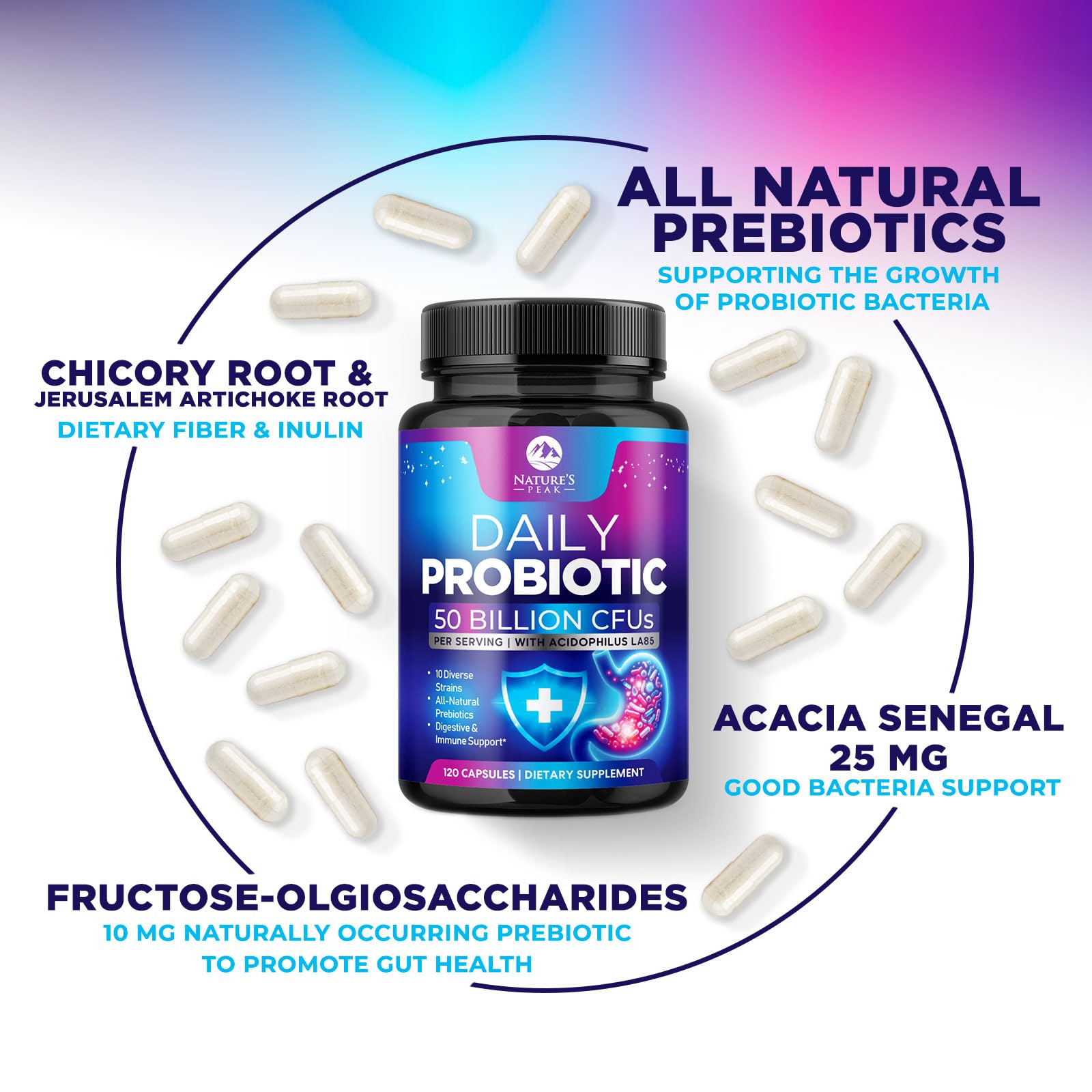 Probiotics 50 Billion CFU Per Serving - 10 Premium Strains + Digestive Enzymes & Prebiotics - Best Probiotic for Women & Men, Supports Immune, - PrimeBioHealth - canada supplements