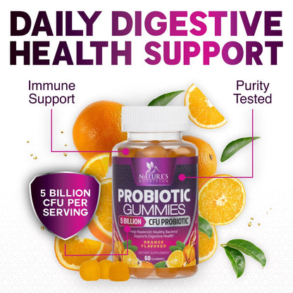 Probiotics for Digestive Health Gummies - 6 Unique Strains for Daily Immune Support & Gut Health, Supports Constipation, Gas & Bloating - Best Probiotic Supplement - PrimeBioHealth - canada supplements