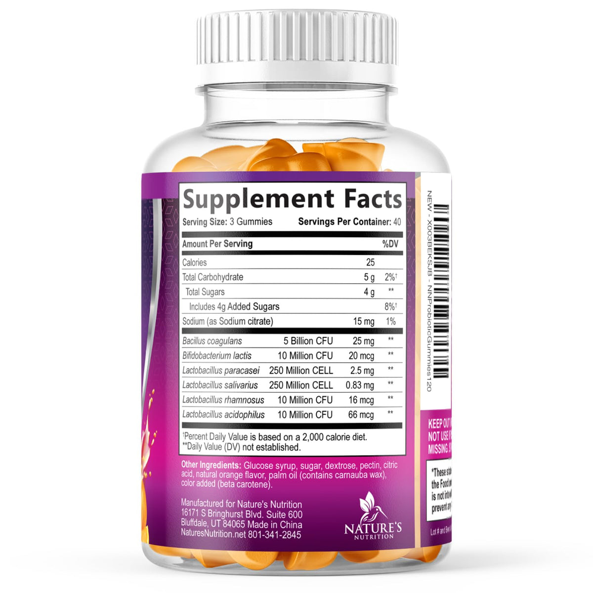 Probiotics for Digestive Health Gummies - 6 Unique Strains for Daily Immune Support & Gut Health, Supports Constipation, Gas & Bloating - Best Probiotic Supplement - PrimeBioHealth - canada supplements