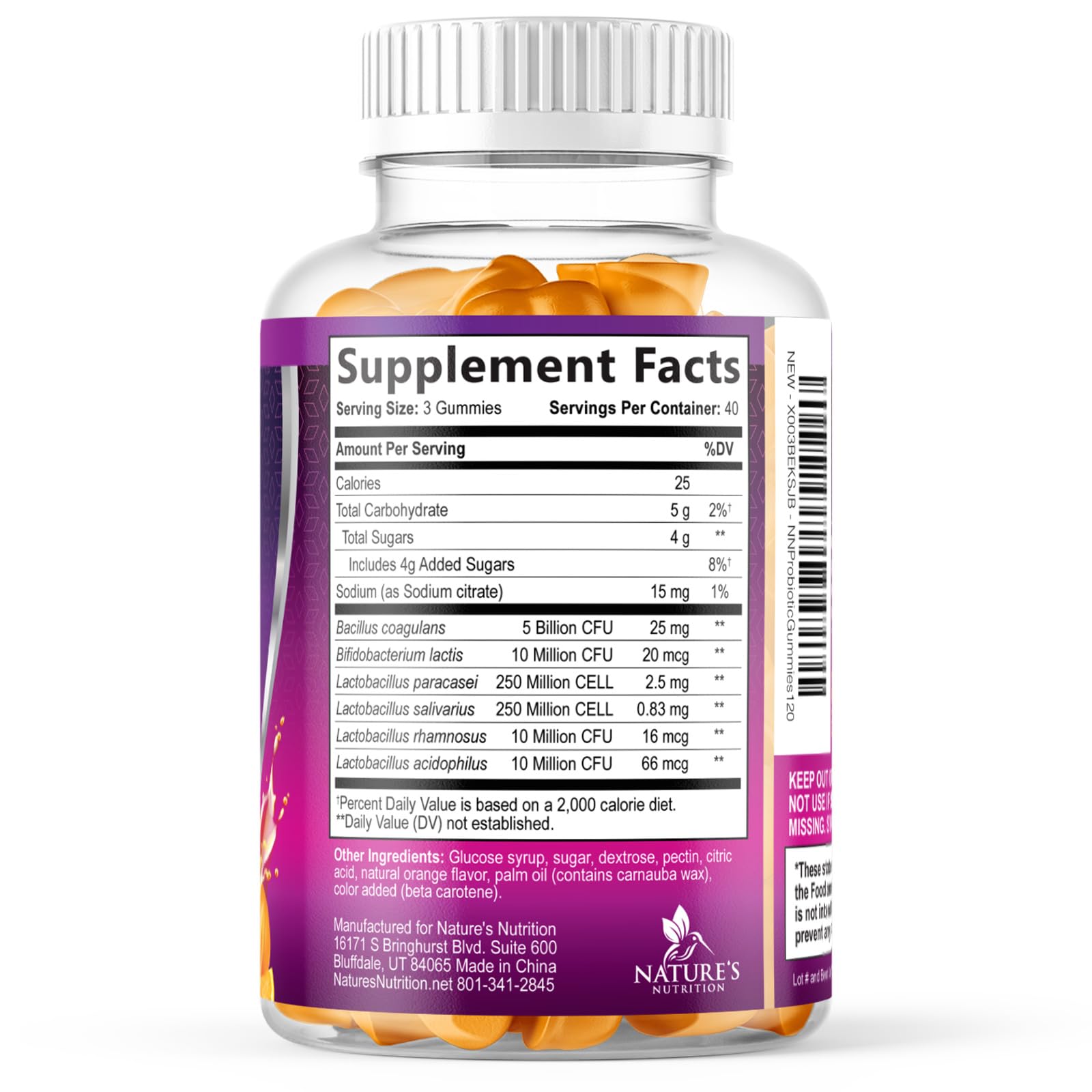 Probiotics for Digestive Health Gummies - 6 Unique Strains for Daily Immune Support & Gut Health, Supports Constipation, Gas & Bloating - Best Probiotic Supplement - PrimeBioHealth - canada supplements