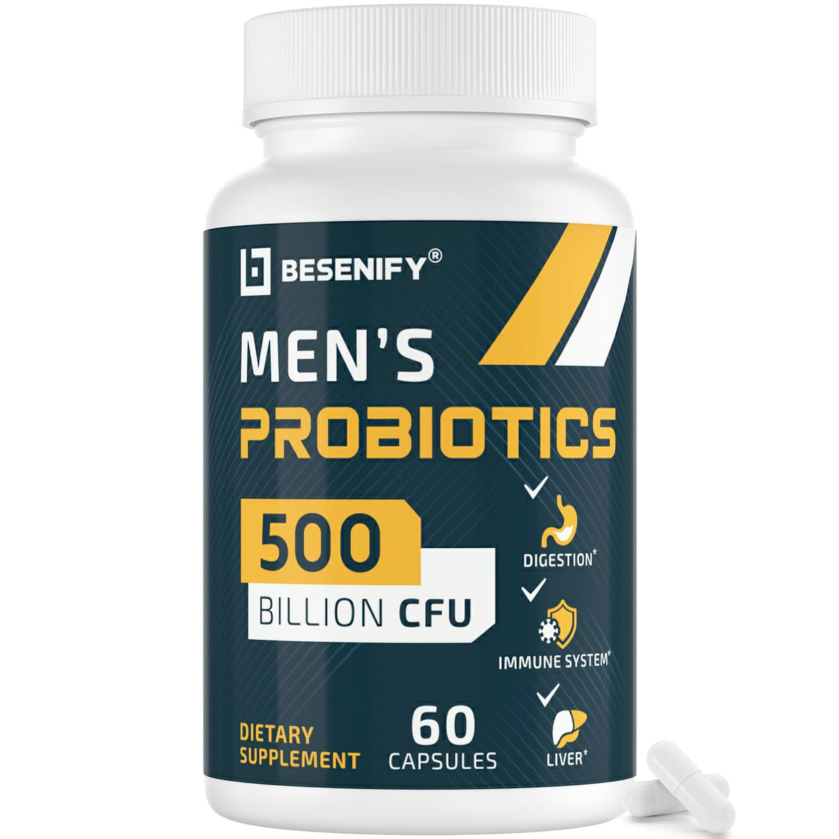 Probiotics for Men, 500 Billion CFUs & 12 Strains, Men's Probiotic with Turmeric, Cranberry, Goji - Probiotics for Digestive Health, Immune, Stomach, - PrimeBioHealth - canada supplements