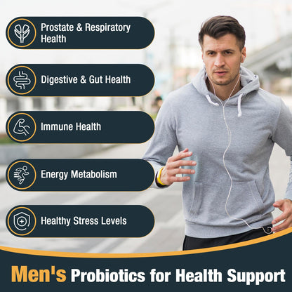 Probiotics for Men, 500 Billion CFUs & 12 Strains, Men's Probiotic with Turmeric, Cranberry, Goji - Probiotics for Digestive Health, Immune, Stomach, - PrimeBioHealth - canada supplements