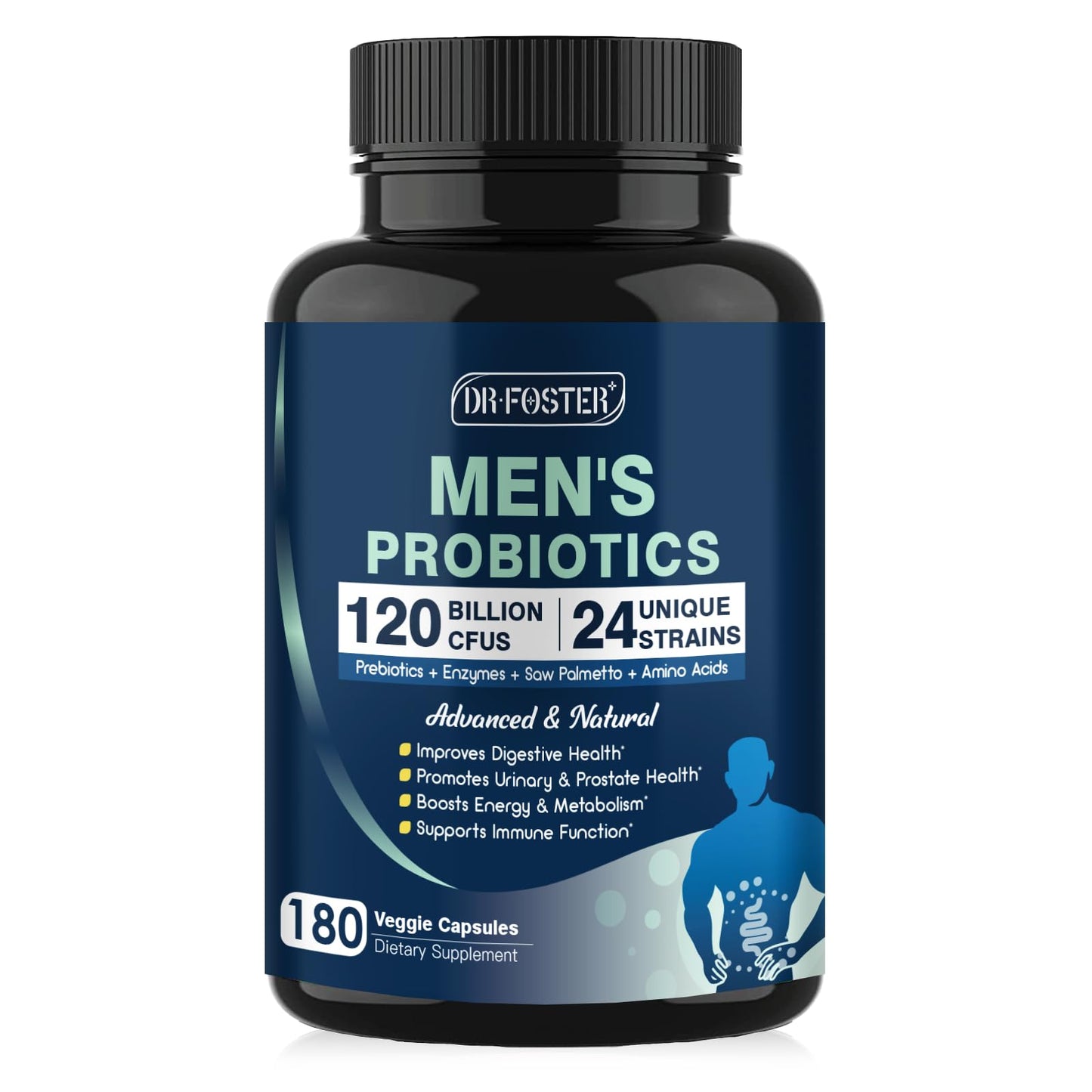Probiotics for Men Digestive Health, 120 Billion CFUs Mens Probiotic with Digestive Enzymes & Prebiotics & Saw Palmetto & Cranberry for Gut, Prostate & Urinary Tract Health, Shelf Stable, 90 Capsules - PrimeBioHealth - canada supplements