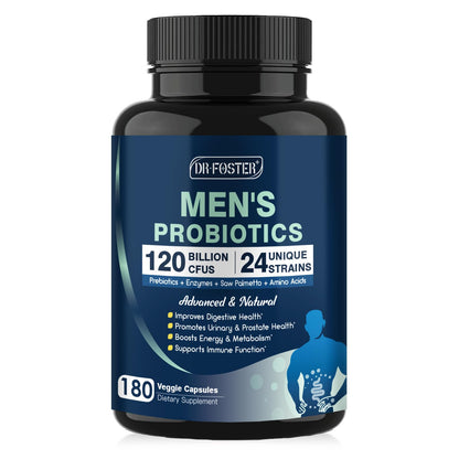 Probiotics for Men Digestive Health, 120 Billion CFUs Mens Probiotic with Digestive Enzymes & Prebiotics & Saw Palmetto & Cranberry for Gut, Prostate & Urinary Tract Health, Shelf Stable, 90 Capsules - PrimeBioHealth - canada supplements