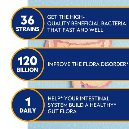Probiotics for Women & Men 120 Billion CFU with 36 Probiotic Strains for Digestive Health and Gut Health, Delayed Release Capsules, Stomach Acid Resistant, - PrimeBioHealth - canada supplements