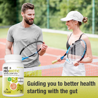 Probiotics for Women & Men - 300 Billion CFU, 24 Strains + 15 Organic Herbs Prebiotics Blend, Daily Probiotic for Digestive Health, Immune, Gut, Bloating - PrimeBioHealth - canada supplements