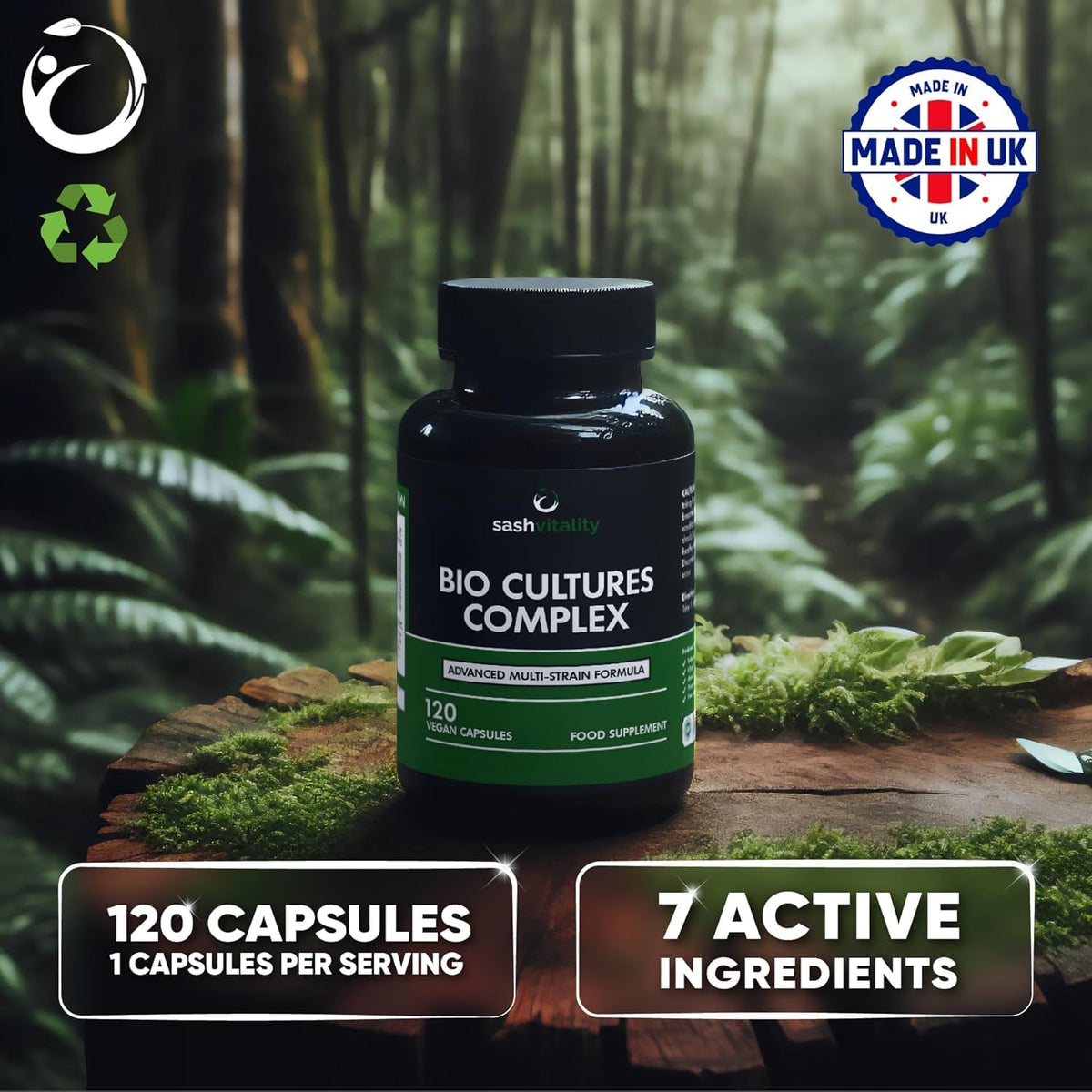 Probiotics & Prebiotics | 435 Billion CFU | Bio Cultures Complex | 120 Vegetarian Capsules for Women & Men - Lactobacillus Acidophilus, Bifidobacterium - PrimeBioHealth - canada supplements