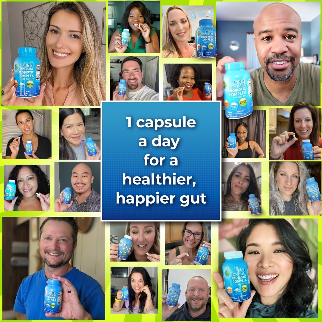 Probiotics with Digestive Enzymes and Prebiotic for Women and Men - 3-In-1 Vegan Probiotic Prebiotic Multi Enzyme Complex for Gut Health - PrimeBioHealth - canada supplements