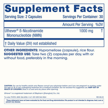 ProHealth NMN Pro 1000 (60 Capsules) Clinically Studied Uthever® NMN. NAD+ Precursor for Cellular Energy, Mitochondrial Support & Healthy Aging. - PrimeBioHealth - canada supplements