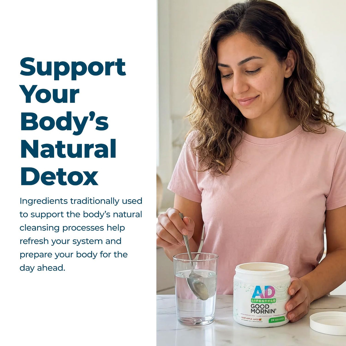 Project AD Life Good Morning Detox and Performance Drink, Naturally Flavored and Formulated with L-GLutamine, Apple Cider Vinegar, and Aloe Vera (24 Servings, Summer Fruits) - PrimeBioHealth - canada supplements