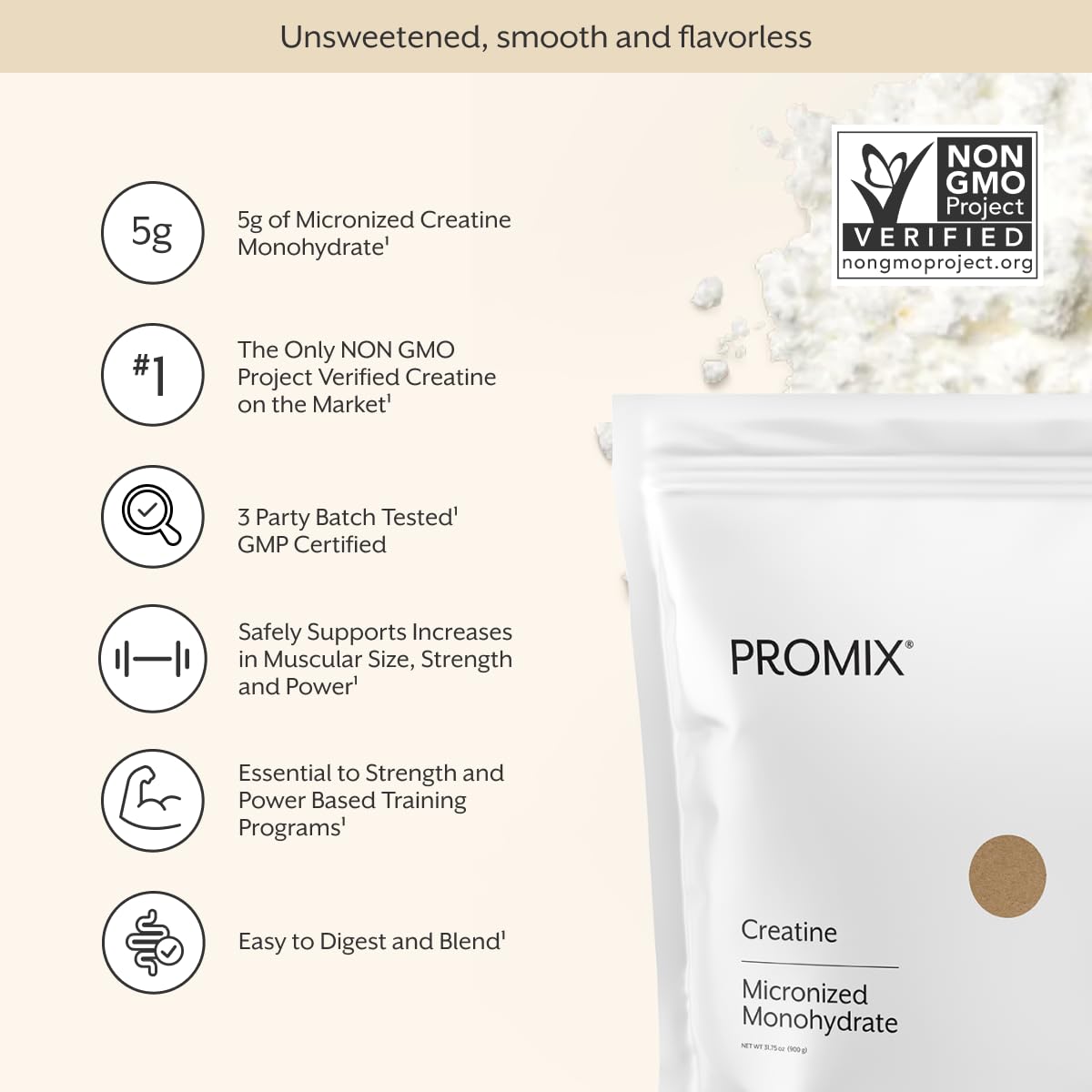 ProMix Nutrition Creatine Monohydrate Travel Packs, 5g of micronized Clean Creatine for Men and Women, Supports Muscle Growth & Recovery, Vegan - 30 Servings - PrimeBioHealth - canada supplements