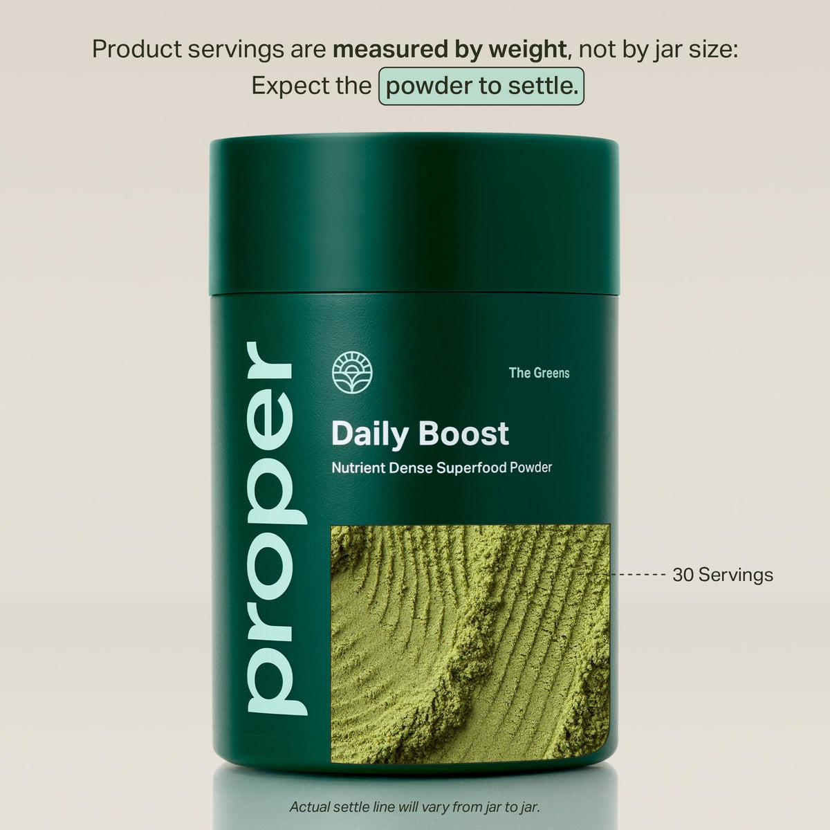 Proper, The Greens Daily Boost Organic Greens Powder. Whole Food, Apple Flavour Veggie Powder Superfood with Wheatgrass, Spirulina, Chlorella, Probiotics. - PrimeBioHealth - canada supplements