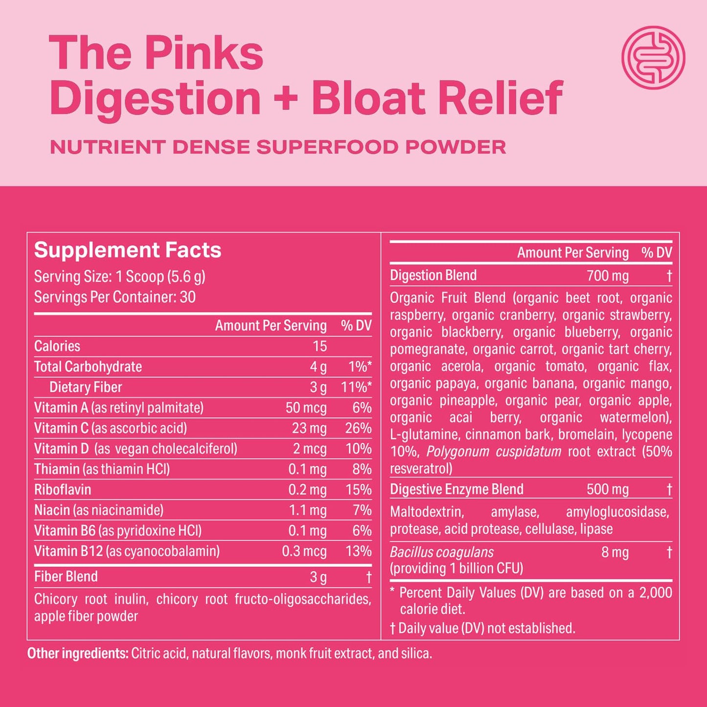 Proper, The Pinks Digestion and Bloat Relief. Drink Mix with Gut Health Probiotics, Prebiotics, Beet Root & Enzymes for Digestive Support. Bloating and Microbiome - PrimeBioHealth - canada supplements