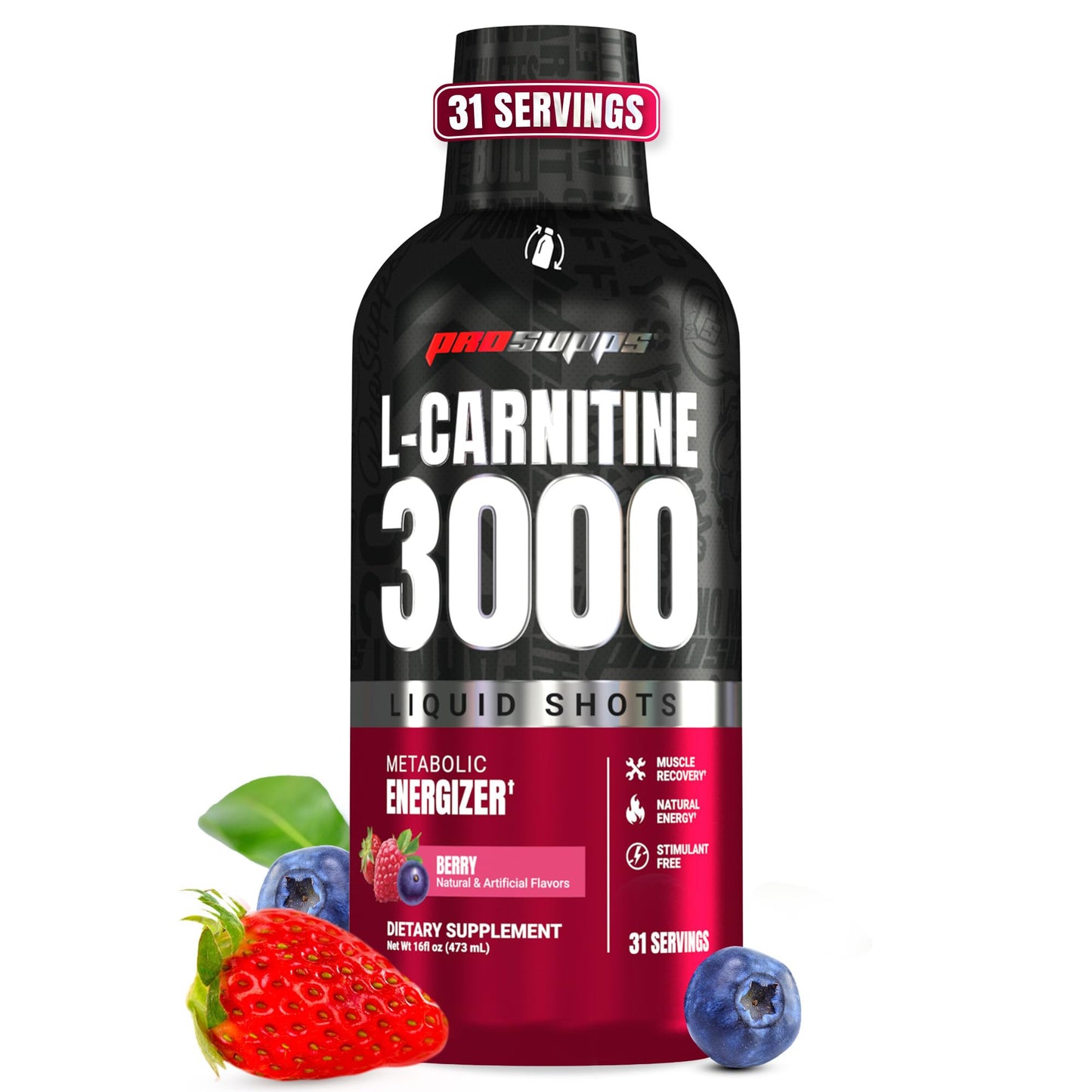 ProSupps L-Carnitine Liquid 3000, Stimulant-Free Liquid Shots for Men & Women - Clean Workout Drink for Energy, Performance & Muscle Recovery - PrimeBioHealth - canada supplements