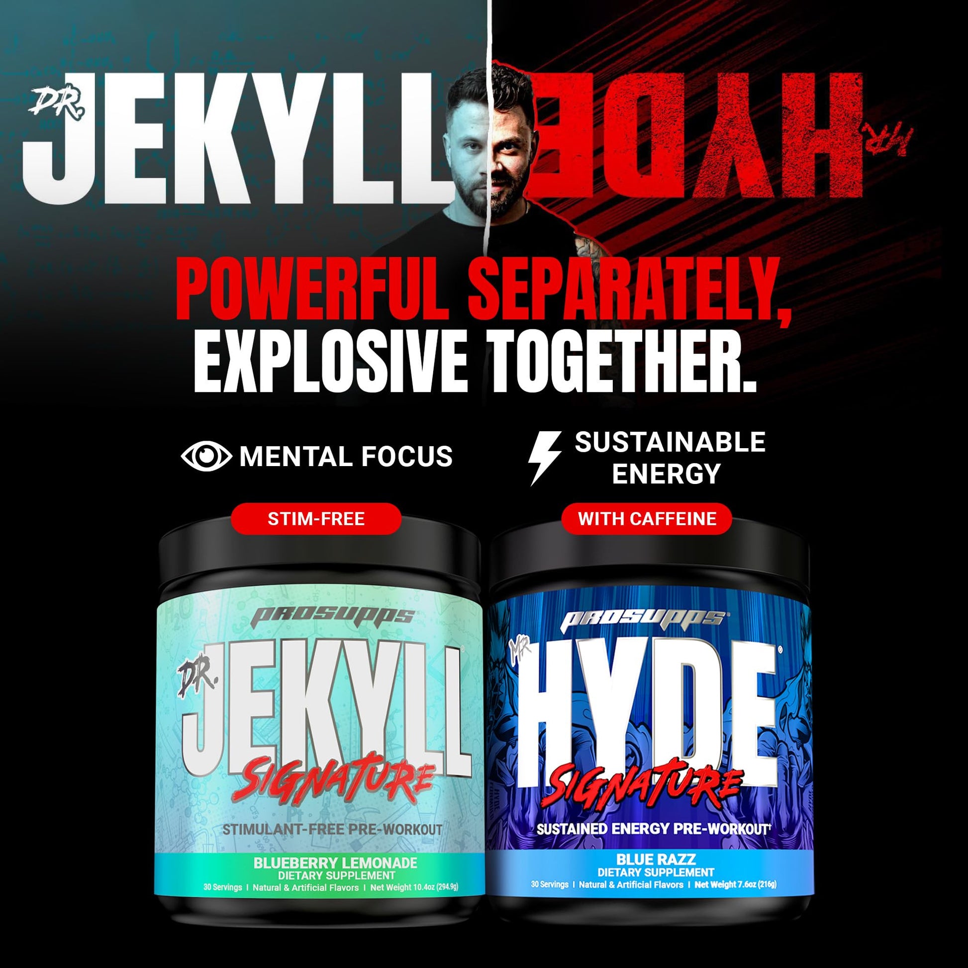 ProSupps Mr. Hyde Signature Pre Workout Powder with Creatine, Beta Alanine & Caffeine - Performance, Energy & Endurance - Clean Fitness & Gym Supplements - PrimeBioHealth - canada supplements