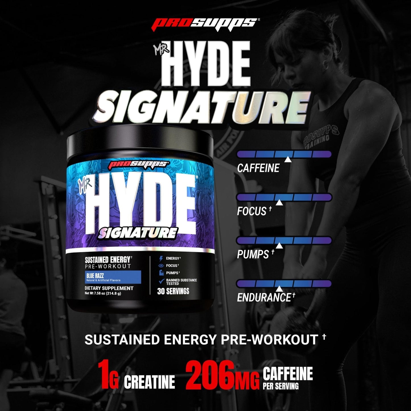 ProSupps Mr. Hyde Signature Pre Workout Powder with Creatine, Beta Alanine & Caffeine - Performance, Energy & Endurance - Clean Fitness & Gym Supplements for Men & Women = - PrimeBioHealth - canada supplements