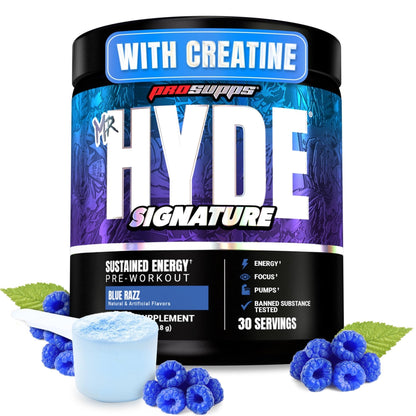 ProSupps Mr. Hyde Signature Pre Workout Powder with Creatine, Beta Alanine & Caffeine - Performance, Energy & Endurance - Clean Fitness & Gym Supplements for Men & Women = - PrimeBioHealth - canada supplements