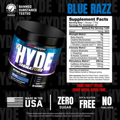 ProSupps Mr. Hyde Signature Pre Workout Powder with Creatine, Beta Alanine & Caffeine - Performance, Energy & Endurance - Clean Fitness & Gym Supplements for Men & Women = - PrimeBioHealth - canada supplements