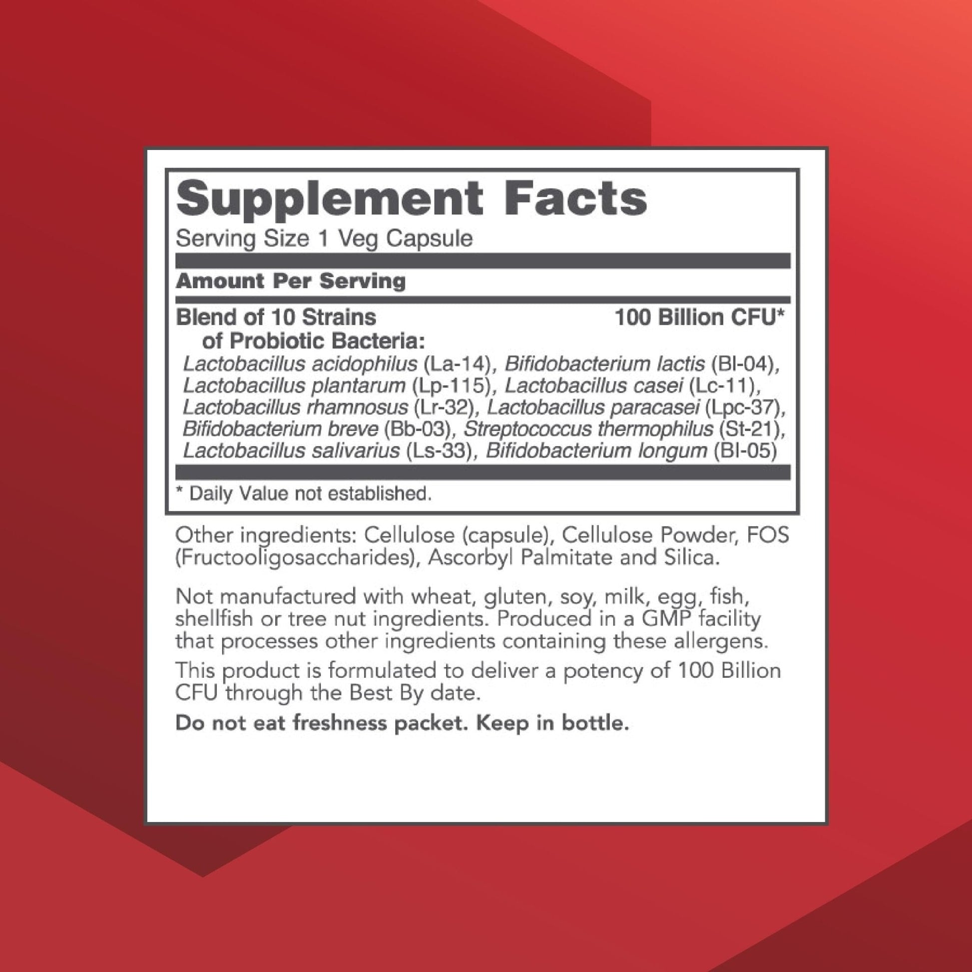 PROTOCOL FOR LIFE BALANCE Proto Dophilus 100 Billion 10 Strains - Support Digestive Gut Health Immune System & Detox - Dairy, Wheat, Soy & Gluten Free - Vegan & Nut Free - 30 Veg Capsules - PrimeBioHealth - canada supplements