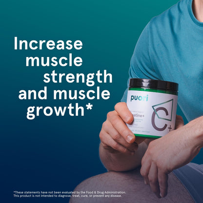 Puori Creatine Monohydrate Powder with Taurine - Unflavored Creatine Powder, Pre-Workout Supplement for Men & Women - Muscle Builder, Enhanced Workout - PrimeBioHealth - canada supplements